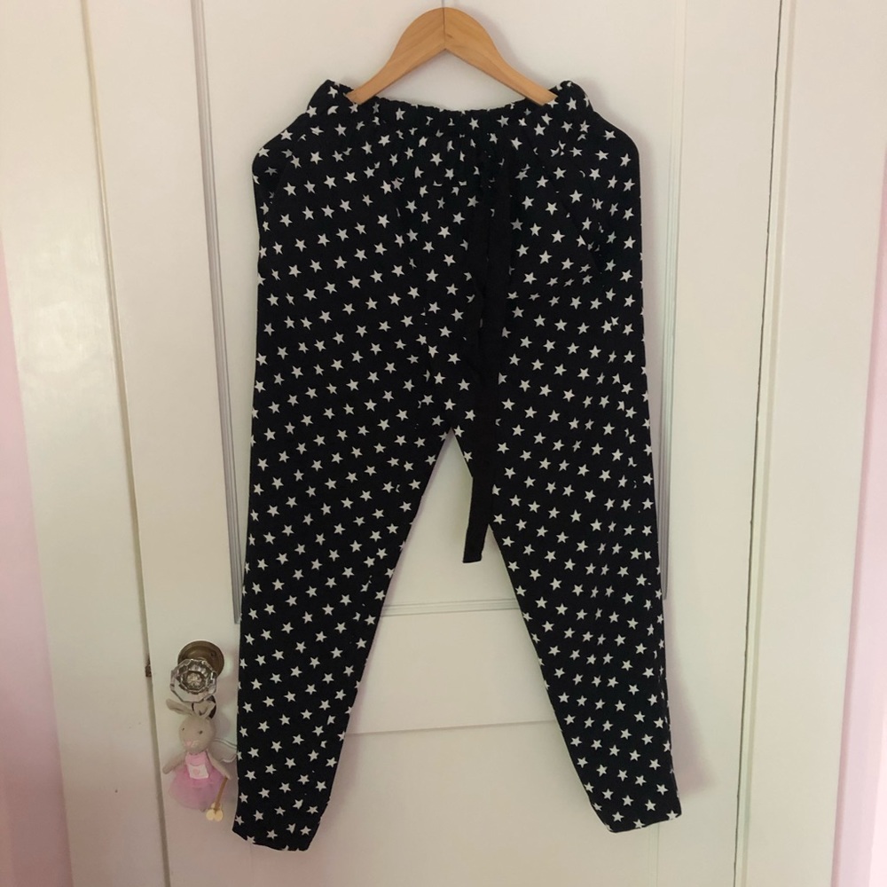 Jcrew elastic waist pants with faux tie.